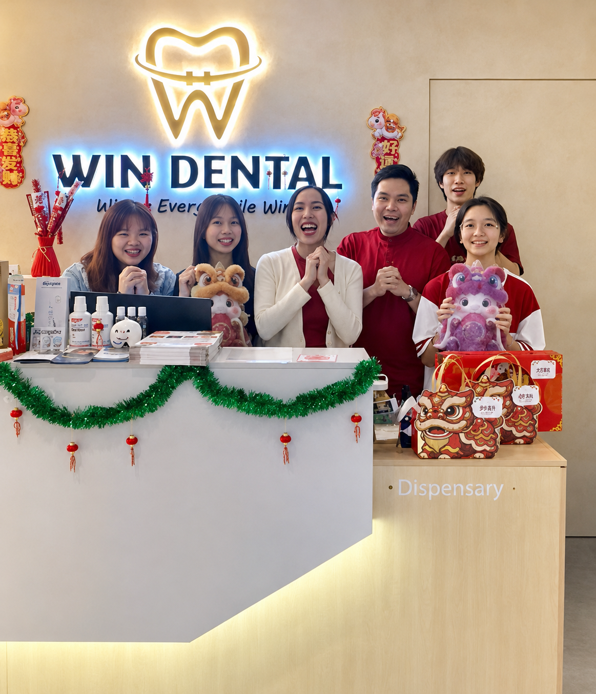 Reception area at Win Dental Clinic in Kuala Lumpur